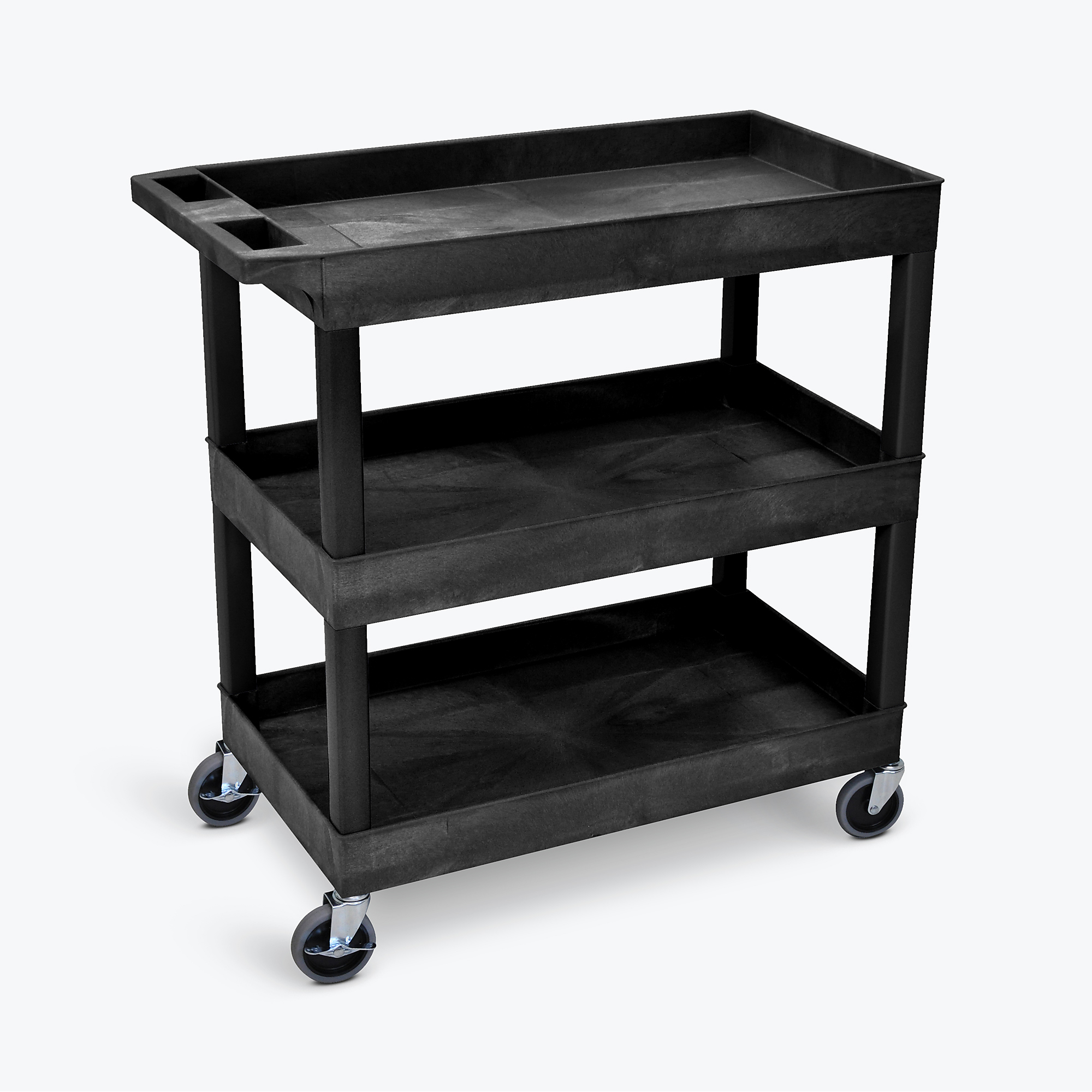 Luxor 32in. x 18in. Tub Cart - Three Shelves, Total Capacity 500 lb, Model# EC111-B